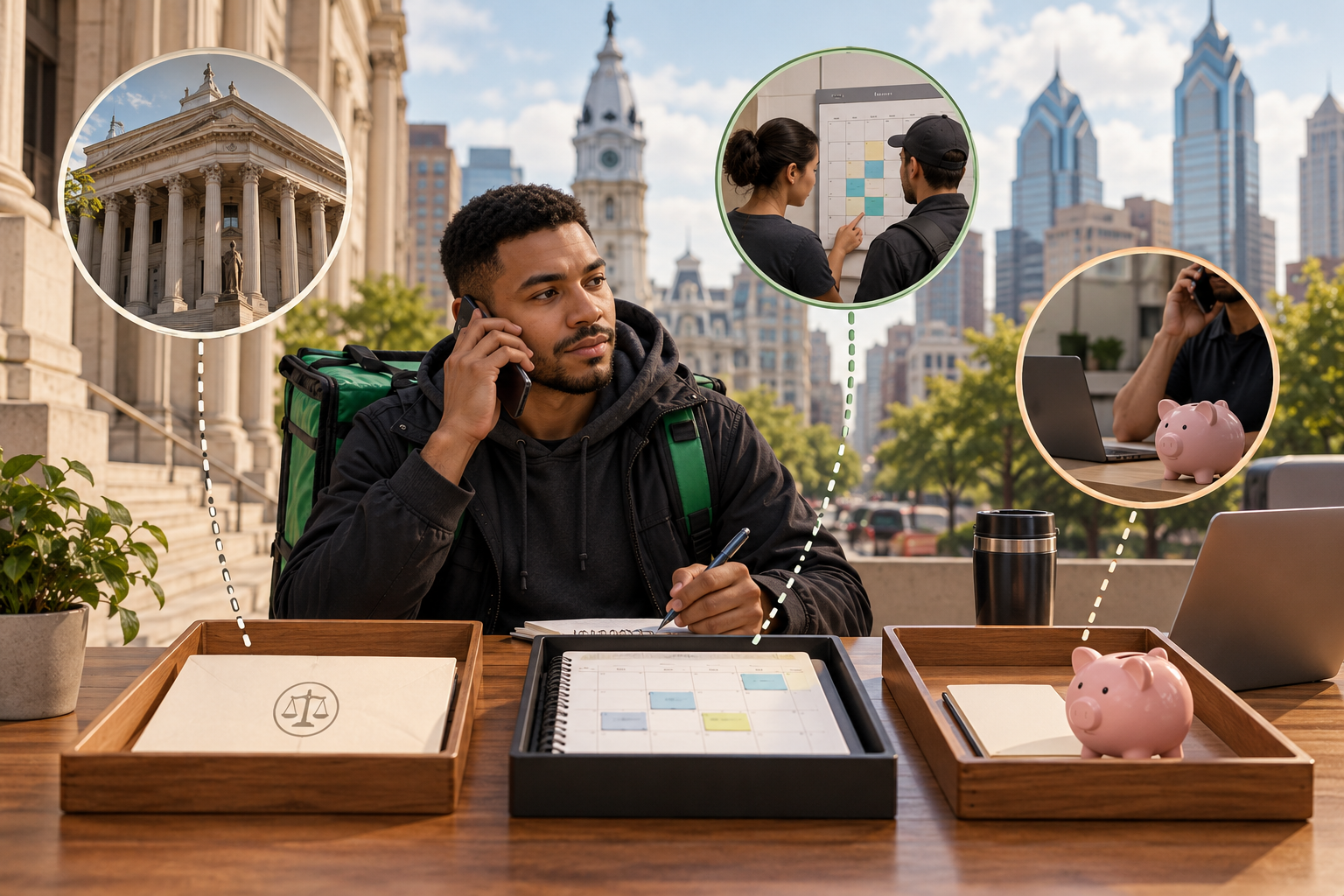 jury duty for Philadelphia delivery workers: coordinating a state-court summons with workplace scheduling and pay questions without treating one response as resolving the other.